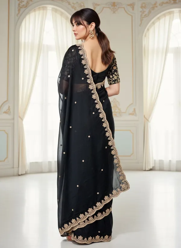 Black_Satin_Tissue_Zari_Sequin_Embroidered_Bollywood_Saree_For_Women_|_With_Blouse_Piece