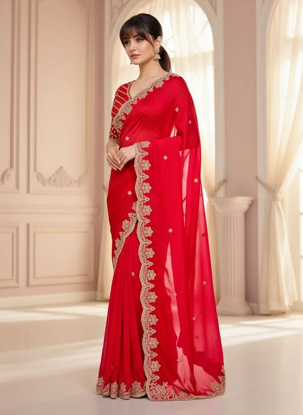 Red_Satin_Embroidered_Bollywood_Tissue_Saree_For_Women_|_With_Blouse_Piece