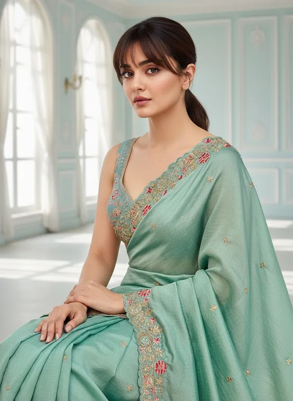 Sea_Green_Georgette_Embroidered_Bollywood_Saree_For_Women_|_With_Blouse_Piece