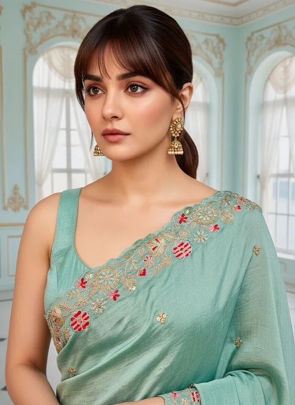 Sea_Green_Georgette_Embroidered_Bollywood_Saree_For_Women_|_With_Blouse_Piece