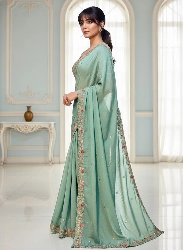 Sea_Green_Georgette_Embroidered_Bollywood_Saree_For_Women_|_With_Blouse_Piece