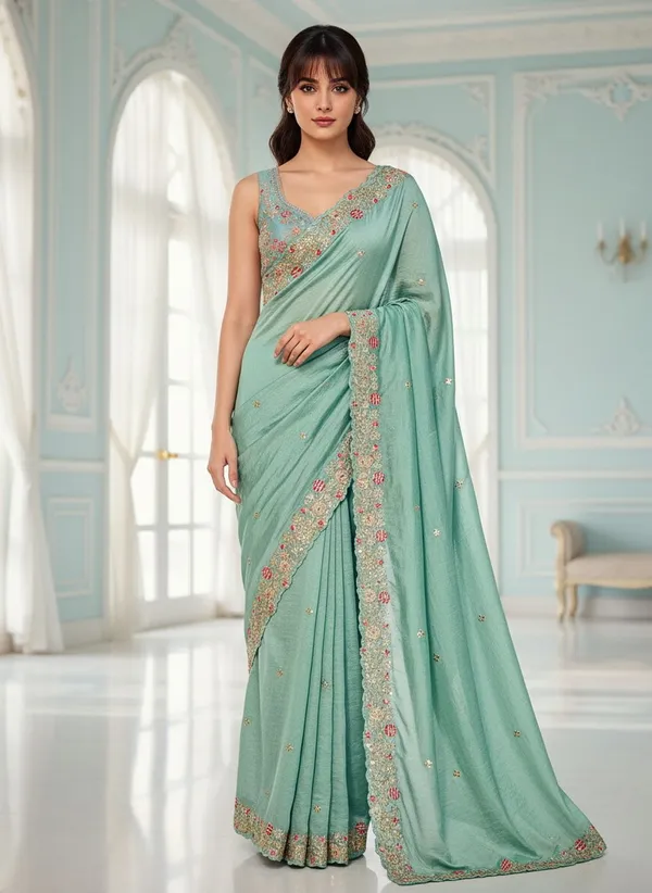 Sea_Green_Georgette_Embroidered_Bollywood_Saree_For_Women_|_With_Blouse_Piece