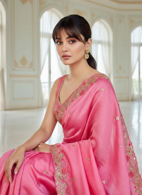 Pink_Georgette_Silk_Blend_Embroidered_Bollywood_Saree_For_Women_|_With_Blouse_Piece