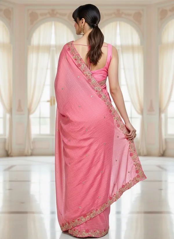 Pink_Georgette_Silk_Blend_Embroidered_Bollywood_Saree_For_Women_|_With_Blouse_Piece