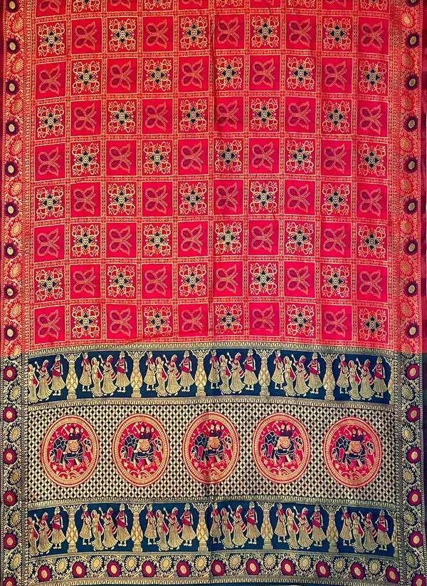 Sariya_Magenta_Banarasi_Silk_Blend_Jacquard_Zari_Woven_Saree_For_Women_|_With_Blouse_Piece
