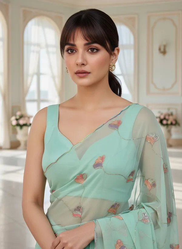 Sea_Green_Georgette_Embroidered_Sequin_Beads_Bollywood_Saree_For_Women_|_With_Blouse_Piece