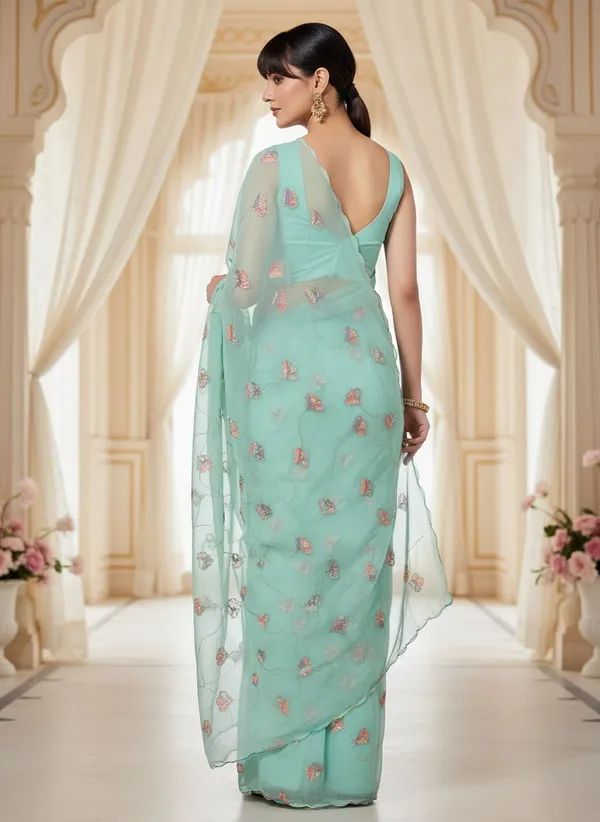 Sea_Green_Georgette_Embroidered_Sequin_Beads_Bollywood_Saree_For_Women_|_With_Blouse_Piece