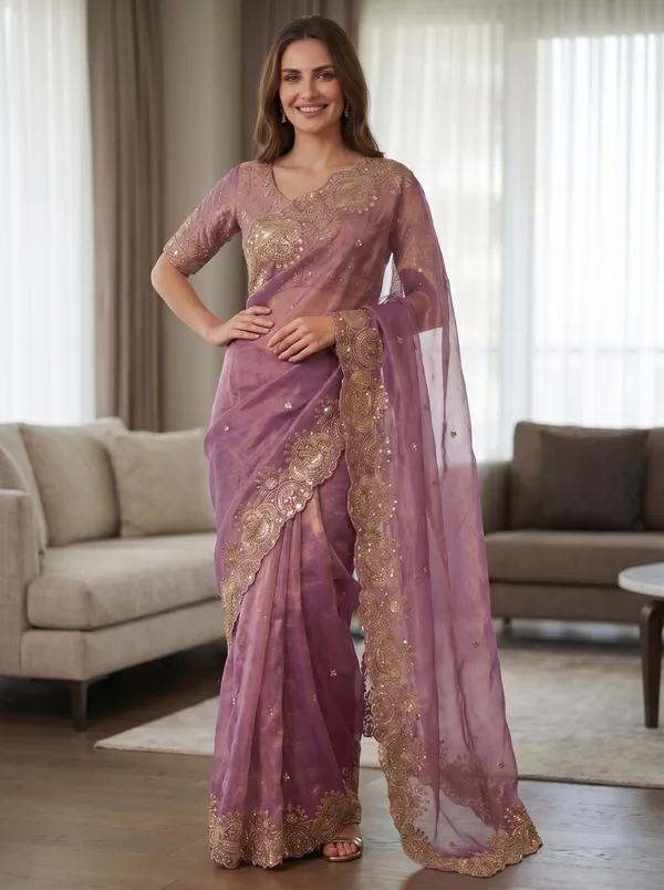 Lavender_Tissue_Satin_Saree_with_Sequence_Embroidery_&_Scalloped_Border