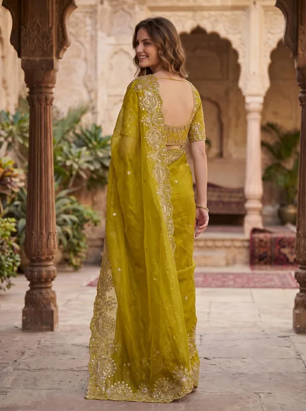 Olive_Tissue_Satin_Saree_with_Sequence_Embroidery_&_Scalloped_Border