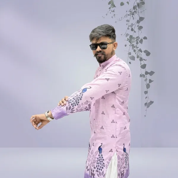 Pink_And_Purple_Rayon_Premium_Kurta_For_Men_(Pack_Of_2)