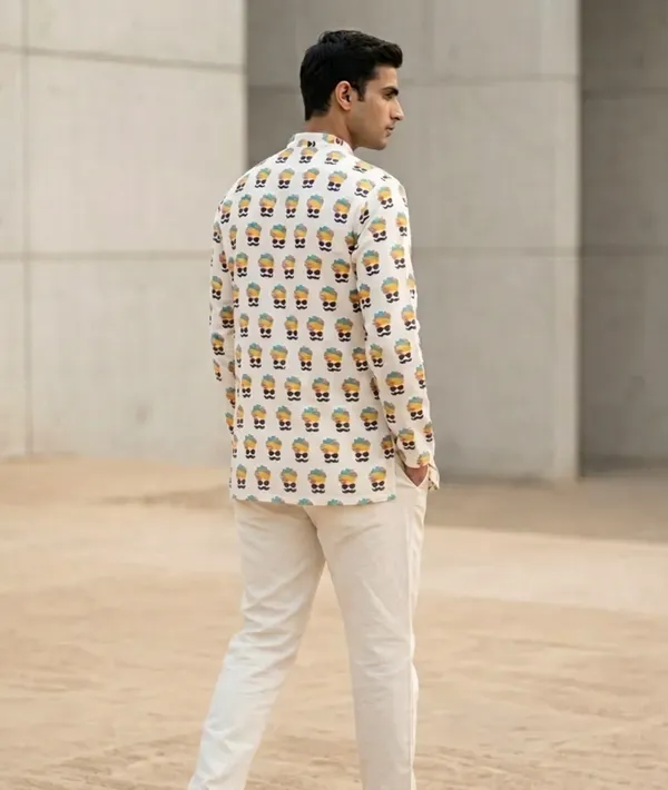 White_And_Brown_Linen_Premium_Kurta_For_Men_(Pack_Of_2)