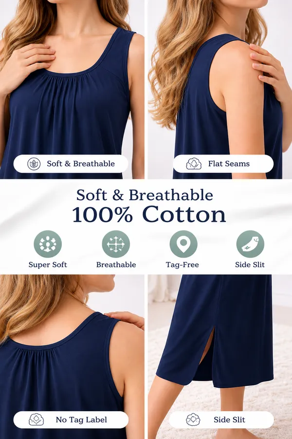 Women�s_Cotton_Full_Length_Nighty_Slip_long_sleeveless_Camisole_with_broad_strap_for_Gown,Nighty,Sleepwear