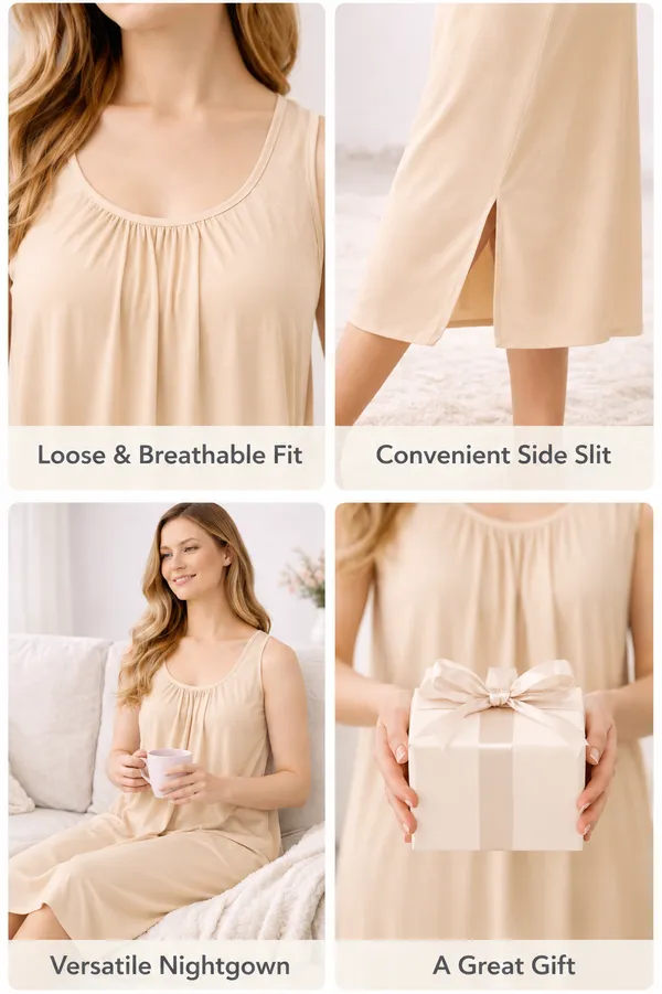 Women�s_Cotton_Full_Length_Nighty_Slip_long_sleeveless_Camisole_with_broad_strap_for_Gown,Nighty,Sleepwear