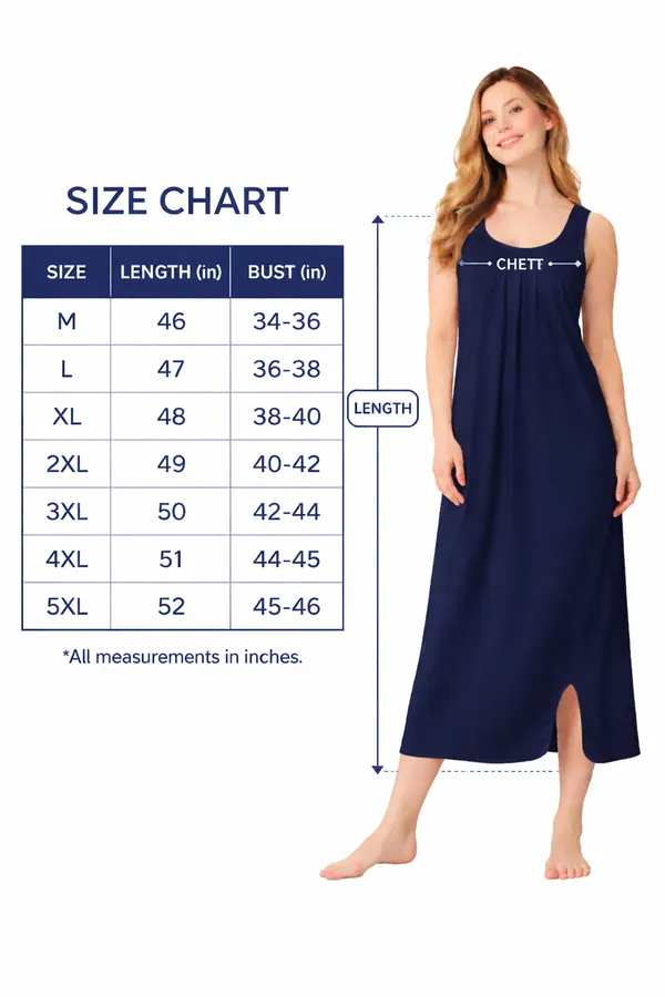 Women�s_Cotton_Full_Length_Nighty_Slip_long_sleeveless_Camisole_with_broad_strap_for_Gown,Nighty,Sleepwear