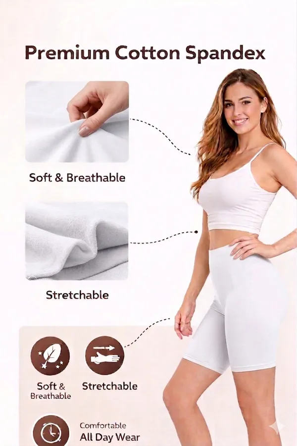 Women�s_Cotton_Above_Knee_Length_Shorty_Pack_3_(M70)_|_Stretchable_Mid_Waist_Gym_Yoga_Workout_Biker_Shorts_|_Soft,_Breathable_&_Comfortable
