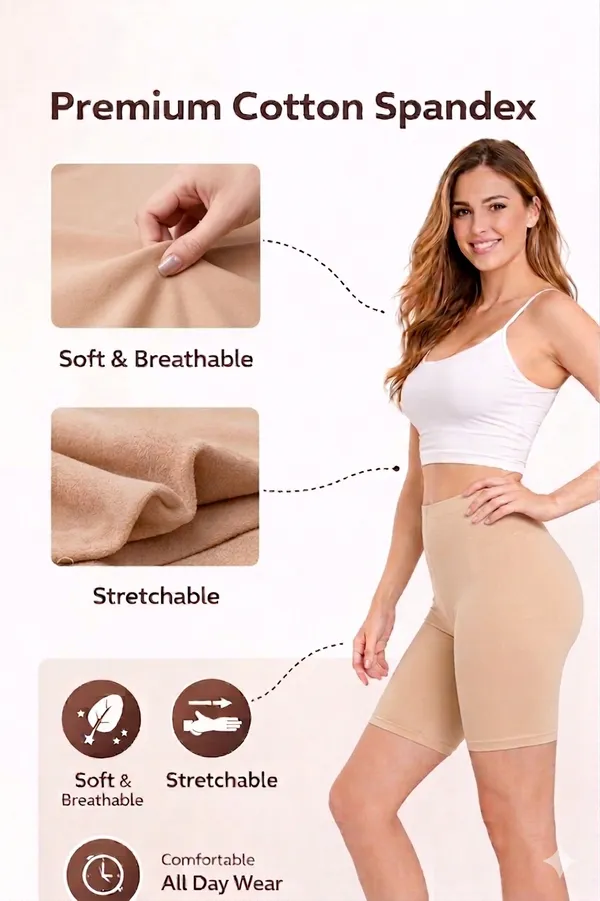 Women�s_Cotton_Above_Knee_Length_Shorty_Pack_3_(M70)_|_Stretchable_Mid_Waist_Gym_Yoga_Workout_Biker_Shorts_|_Soft,_Breathable_&_Comfortable