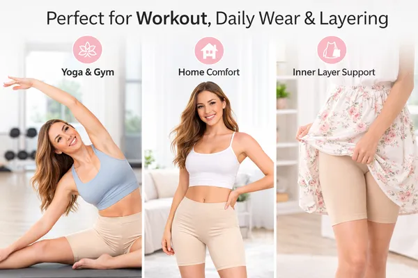 Women�s_Cotton_Above_Knee_Length_Shorty_Pack_3_(M70)_|_Stretchable_Mid_Waist_Gym_Yoga_Workout_Biker_Shorts_|_Soft,_Breathable_&_Comfortable