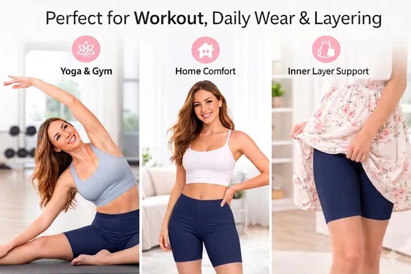 Women�s_Cotton_Above_Knee_Length_Shorty_Pack_3_(M70)_|_Stretchable_Mid_Waist_Gym_Yoga_Workout_Biker_Shorts_|_Soft,_Breathable_&_Comfortable