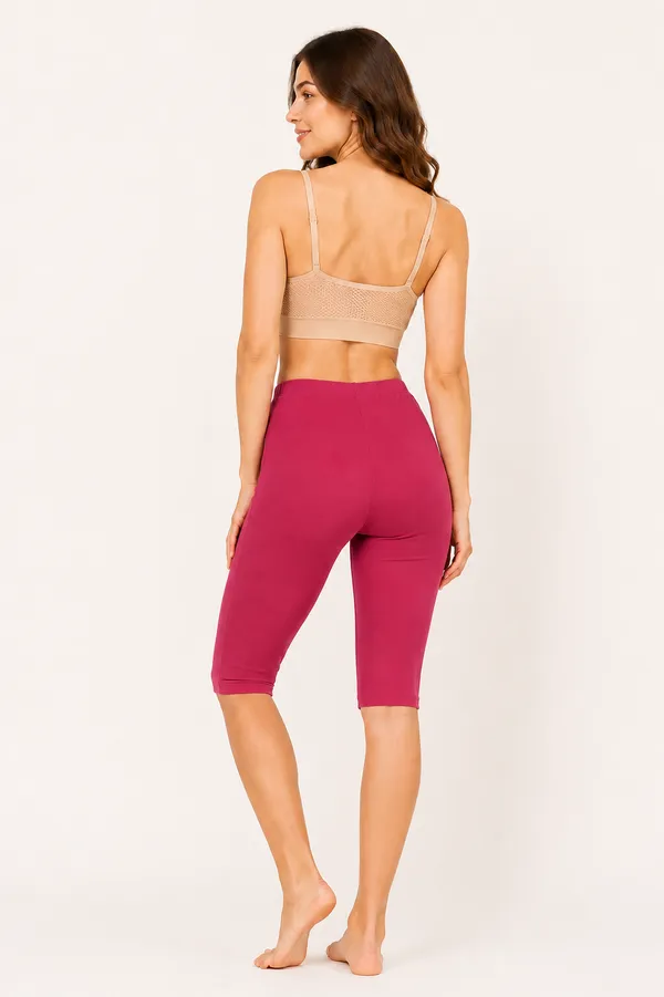 Women�s_Cotton_Knee_Length_Cycling_Shorts_Pack_2_|_Stretchable_Breathable_Biker_Gym_Yoga_Workout_Shorts_|_Mid_Waist_Athletic_Fit