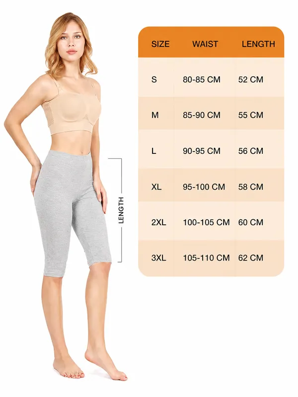 Women�s_Cotton_Knee_Length_Cycling_Shorts_Pack_2_|_Stretchable_Breathable_Biker_Gym_Yoga_Workout_Shorts_|_Mid_Waist_Athletic_Fit