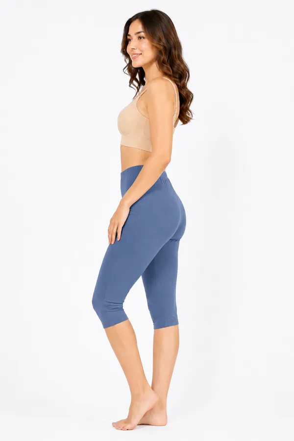 Women�s_Cotton_Knee_Length_Cycling_Shorts_Pack_3_|_Stretchable_Breathable_Biker_Gym_Yoga_Workout_Shorts_|_Mid_Waist_Athletic_Fit