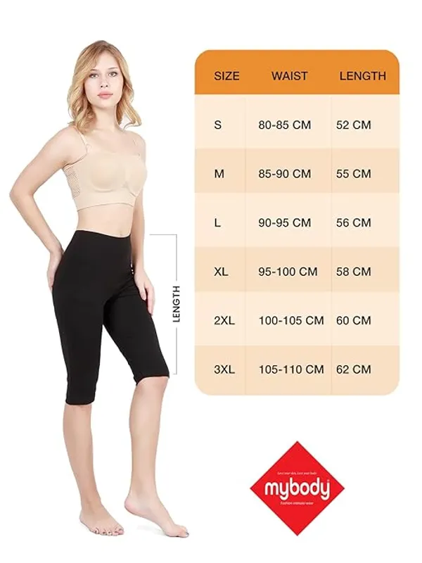 Women�s_Cotton_Knee_Length_Cycling_Shorts_Pack_3_|_Stretchable_Breathable_Biker_Gym_Yoga_Workout_Shorts_|_Mid_Waist_Athletic_Fit