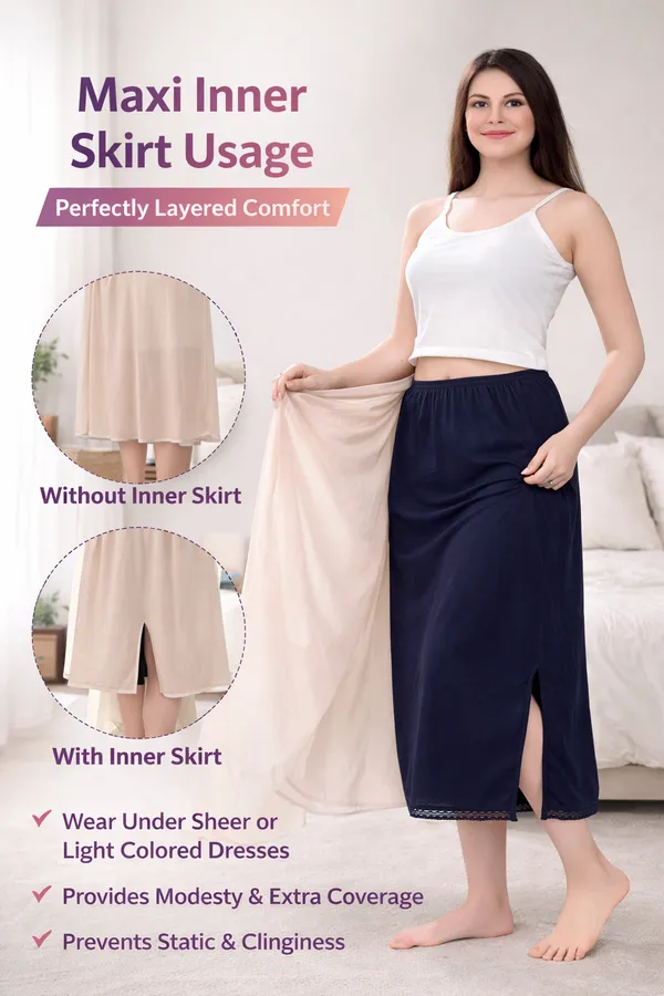 Women�s_Cotton_Knitted_Petticoat_Slip_Combo_Pack_of_2_|_1_Knee_Length_&_1_Ankle_Length_Underskirt_|_Soft_Breathable_Inner_Skirt_for_Saree,_Dress,_Kurti_&_Gown