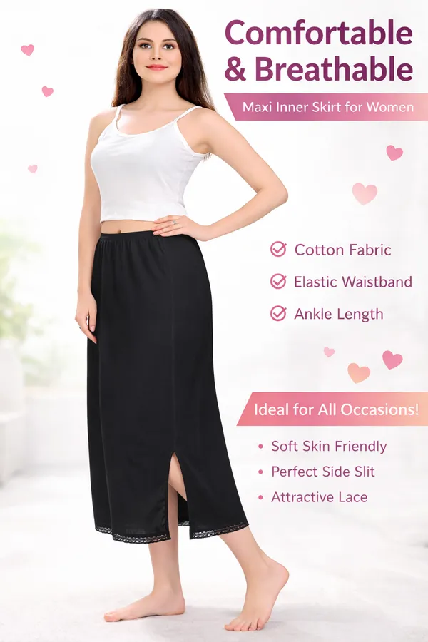 Women�s_Cotton_Knitted_Petticoat_Slip_Combo_Pack_of_2_|_1_Knee_Length_&_1_Ankle_Length_Underskirt_|_Soft_Breathable_Inner_Skirt_for_Saree,_Dress,_Kurti_&_Gown