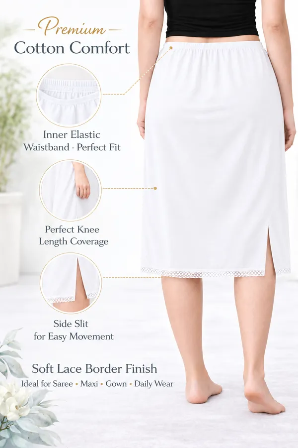 Women�s_Cotton_Knitted_Petticoat_Slip_Combo_Pack_of_2_|_1_Knee_Length_&_1_Ankle_Length_Underskirt_|_Soft_Breathable_Inner_Skirt_for_Saree,_Dress,_Kurti_&_Gown