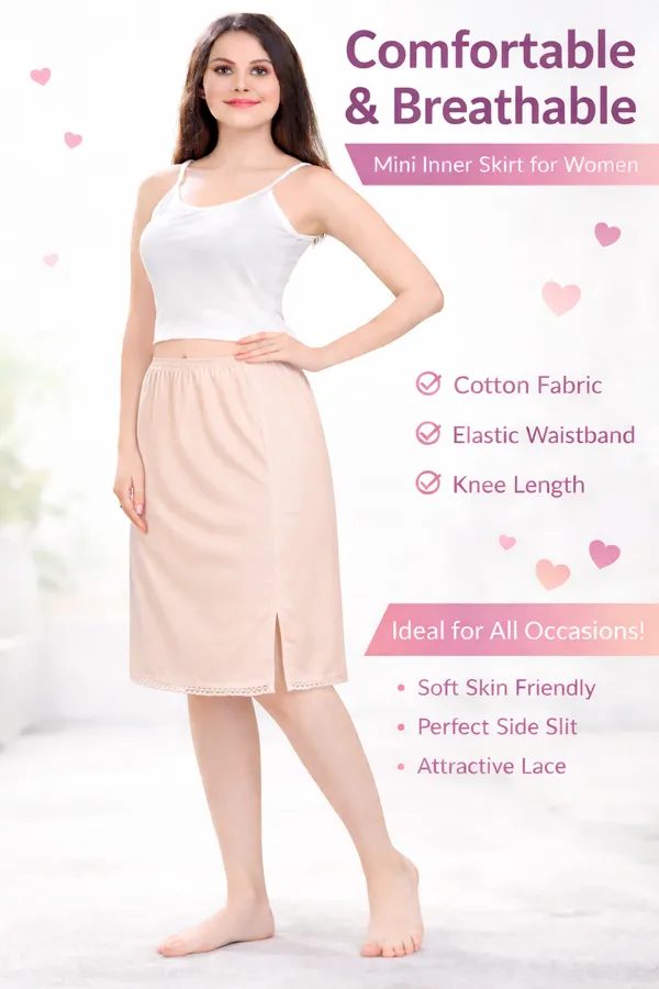 Women�s_Cotton_Knitted_Petticoat_Slip_Combo_Pack_of_2_|_1_Knee_Length_&_1_Ankle_Length_Underskirt_|_Soft_Breathable_Inner_Skirt_for_Saree,_Dress,_Kurti_&_Gown