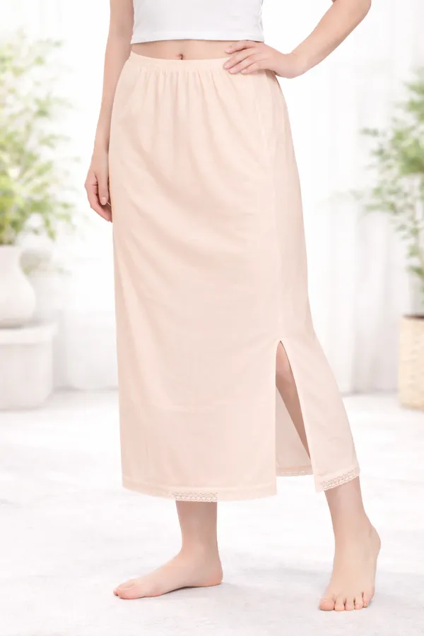 Women�s_Cotton_Knitted_Petticoat_Slip_Combo_Pack_of_2_|_1_Knee_Length_&_1_Ankle_Length_Underskirt_|_Soft_Breathable_Inner_Skirt_for_Saree,_Dress,_Kurti_&_Gown