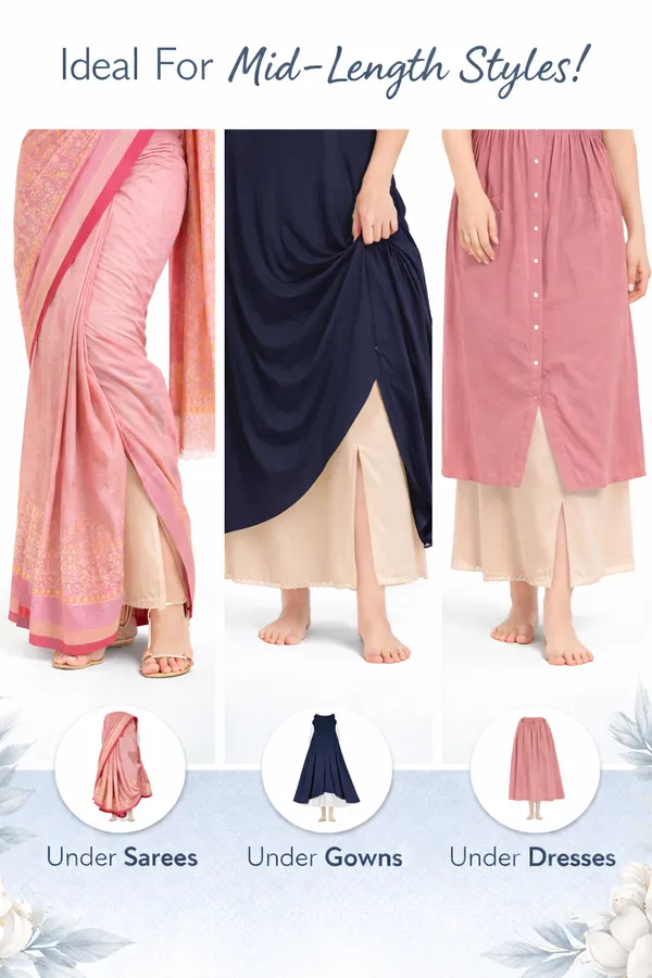 Women�s_Cotton_Knitted_Petticoat_Slip_Combo_Pack_of_2_|_1_Knee_Length_&_1_Ankle_Length_Underskirt_|_Soft_Breathable_Inner_Skirt_for_Saree,_Dress,_Kurti_&_Gown