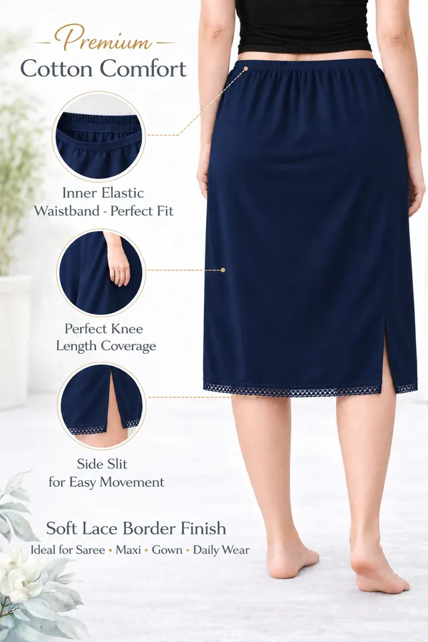 Women�s_Cotton_Knitted_Petticoat_Slip_Combo_Pack_of_2_|_1_Knee_Length_&_1_Ankle_Length_Underskirt_|_Soft_Breathable_Inner_Skirt_for_Saree,_Dress,_Kurti_&_Gown