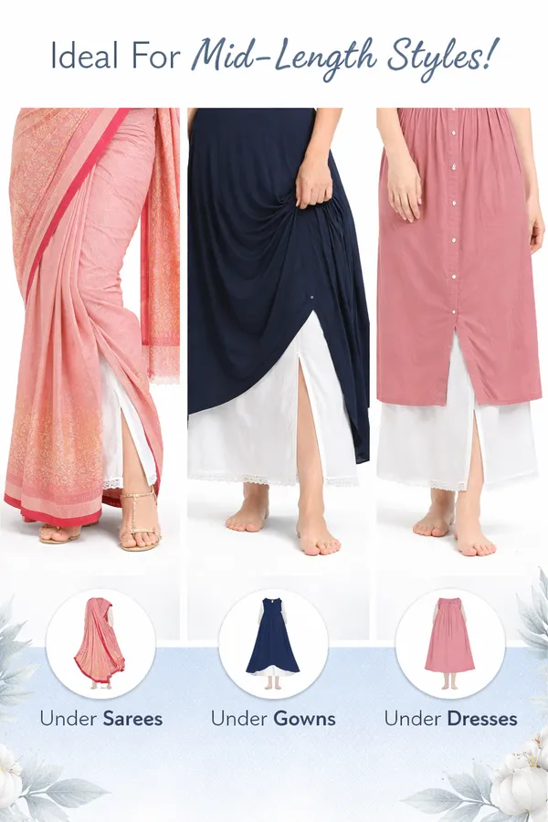 Women�s_Cotton_Knitted_Petticoat_Slip_Combo_Pack_of_2_|_1_Knee_Length_&_1_Ankle_Length_Underskirt_|_Soft_Breathable_Inner_Skirt_for_Saree,_Dress,_Kurti_&_Gown