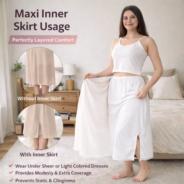 Women�s_Cotton_Knitted_Petticoat_Slip_Combo_Pack_of_2_|_1_Knee_Length_&_1_Ankle_Length_Underskirt_|_Soft_Breathable_Inner_Skirt_for_Saree,_Dress,_Kurti_&_Gown