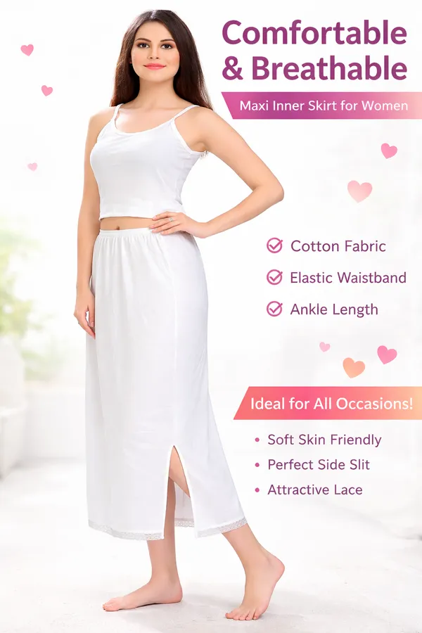 Women�s_Cotton_Knitted_Petticoat_Slip_Combo_Pack_of_2_|_1_Knee_Length_&_1_Ankle_Length_Underskirt_|_Soft_Breathable_Inner_Skirt_for_Saree,_Dress,_Kurti_&_Gown