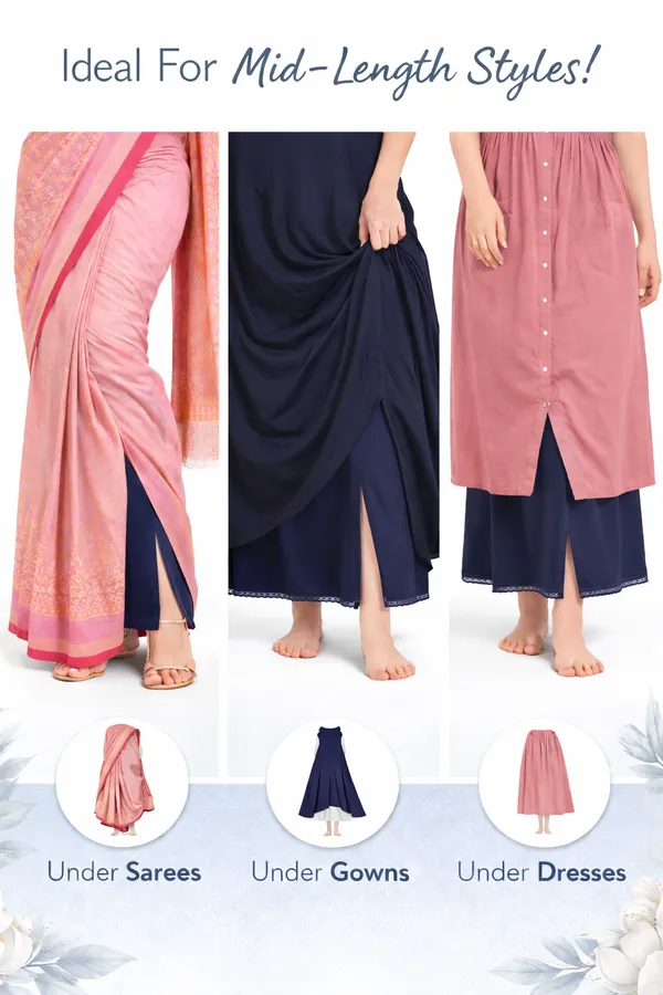 Women�s_Cotton_Knitted_Petticoat_Slip_Combo_Pack_of_2_|_1_Knee_Length_&_1_Ankle_Length_Underskirt_|_Soft_Breathable_Inner_Skirt_for_Saree,_Dress,_Kurti_&_Gown