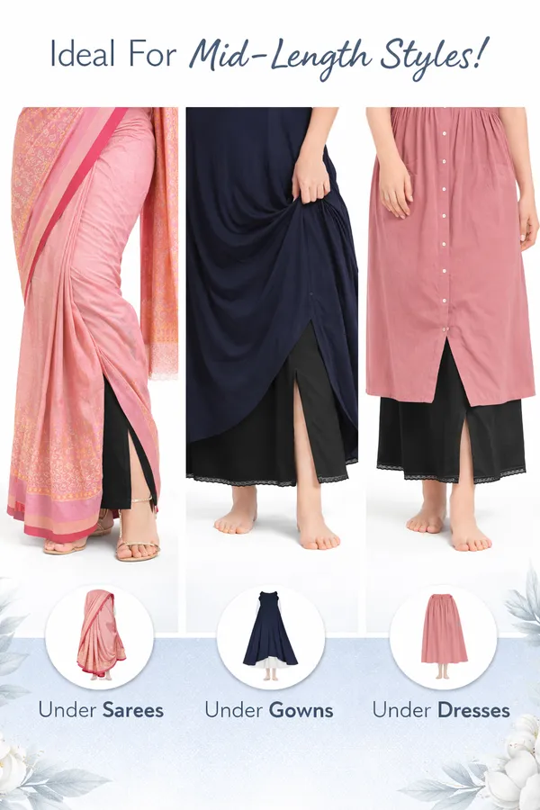 Women�s_Cotton_Knitted_Petticoat_Slip_Combo_Pack_of_2_|_1_Knee_Length_&_1_Ankle_Length_Underskirt_|_Soft_Breathable_Inner_Skirt_for_Saree,_Dress,_Kurti_&_Gown