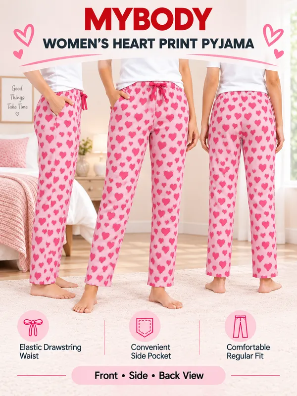 Women’s_Printed_Pyjama_Pants_|Print_Lounge_&_Nightwear_Bottoms_|_Elastic_Drawstring_Waist_with_Side_Pocket_|_Regular_Fit