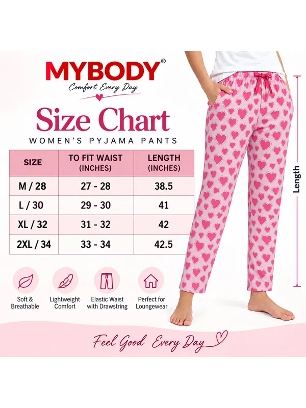Women’s_Printed_Pyjama_Pants_|Print_Lounge_&_Nightwear_Bottoms_|_Elastic_Drawstring_Waist_with_Side_Pocket_|_Regular_Fit