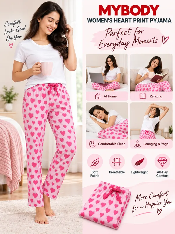 Women’s_Printed_Pyjama_Pants_|Print_Lounge_&_Nightwear_Bottoms_|_Elastic_Drawstring_Waist_with_Side_Pocket_|_Regular_Fit
