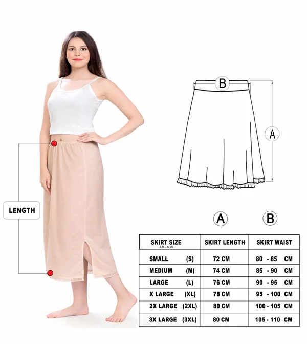 Women�s_Cotton_Knitted_Petticoat_Slip_Combo_Pack_of_2_|_1_Knee_Length_&_1_Ankle_Length_Underskirt_|_Soft_Breathable_Inner_Skirt_for_Saree,_Dress,_Kurti_&_Gown