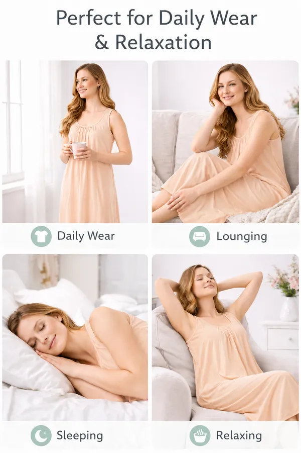 Women�s_Cotton_Full_Length_Nighty_Slip_long_sleeveless_Camisole_with_broad_strap_for_Gown,Nighty,Sleepwear