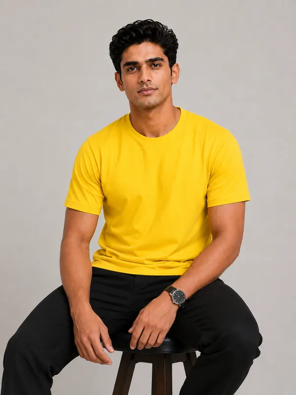 Yellow_Regular_Fit_T-Shirt