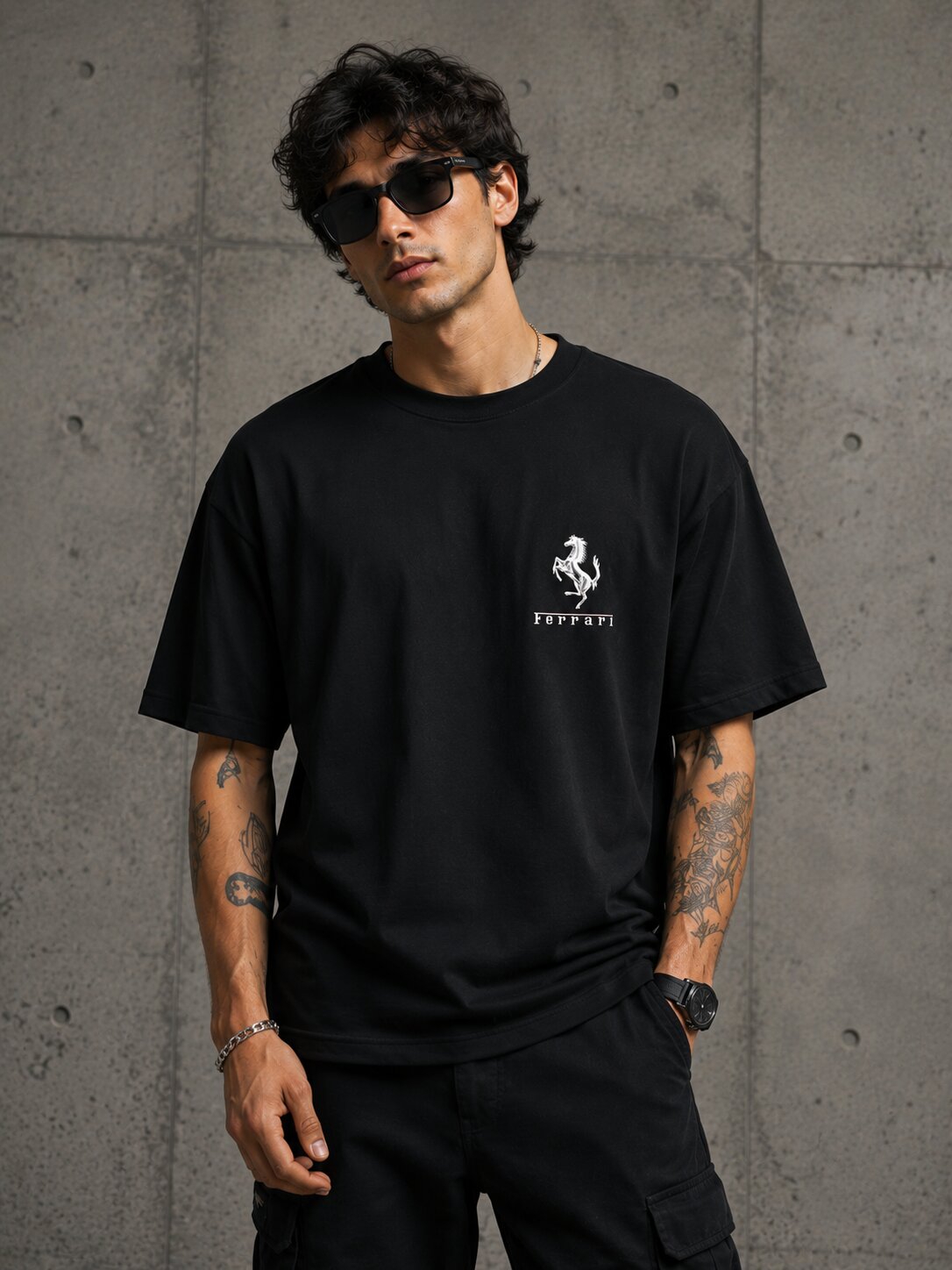 FARRARI_BLACK_OVERSIZED_TEE