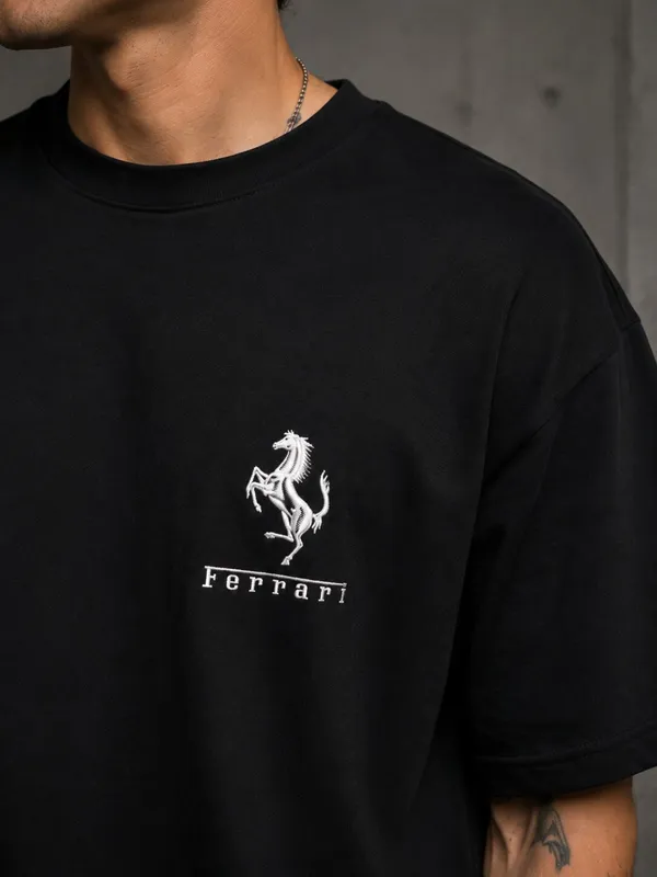 FARRARI_BLACK_OVERSIZED_TEE