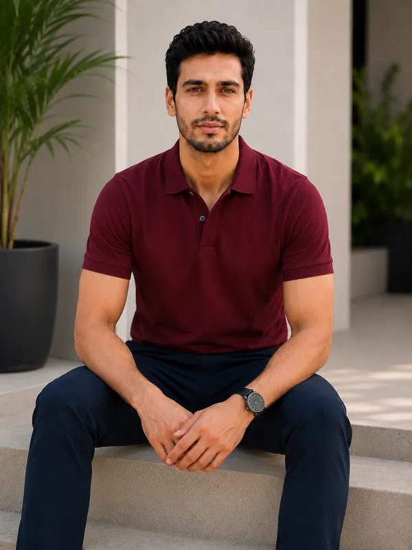 Onfleeks_Elite_Maroon_Polo_T-shirt