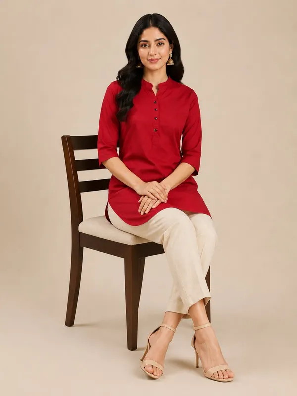 Red_Collar_Short_Kurti