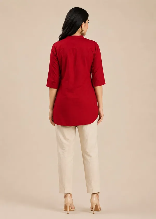Red_Collar_Short_Kurti