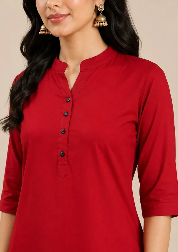 Red_Collar_Short_Kurti